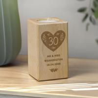 Personalised Anniversary Wooden Tealight Holder Extra Image 3 Preview